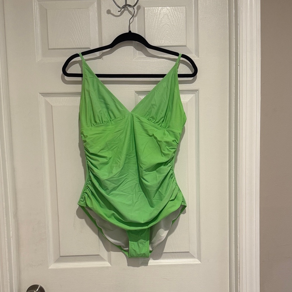 Women’s One-Piece Swimsuit in Lime Green
